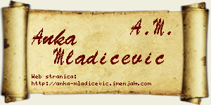 Anka Mladićević vizit kartica